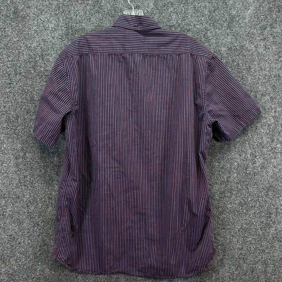 Taylor Stitch Men's Striped Organic Cotton Button Down Short Sleeve Shirt (44) L - Picture 9 of 14